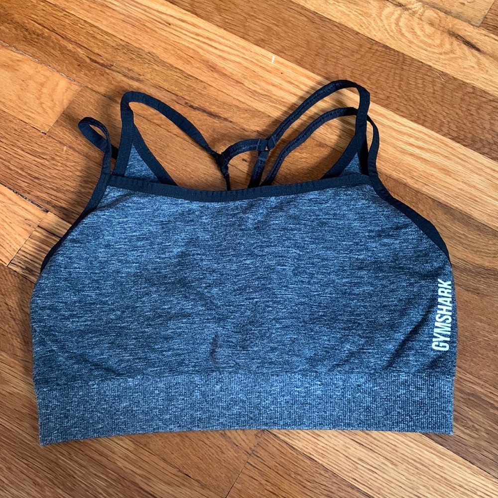 gymshark double layer medium grey sports bra